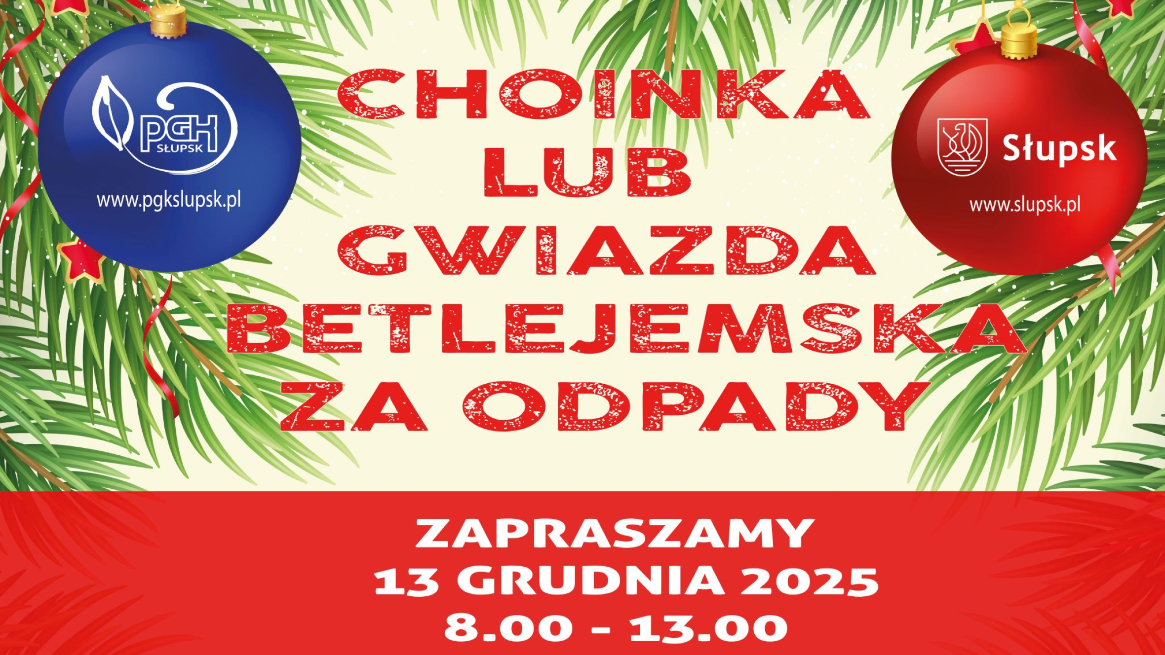 Plakat Choinka lub Gwiazda Betlejemska za Odpady