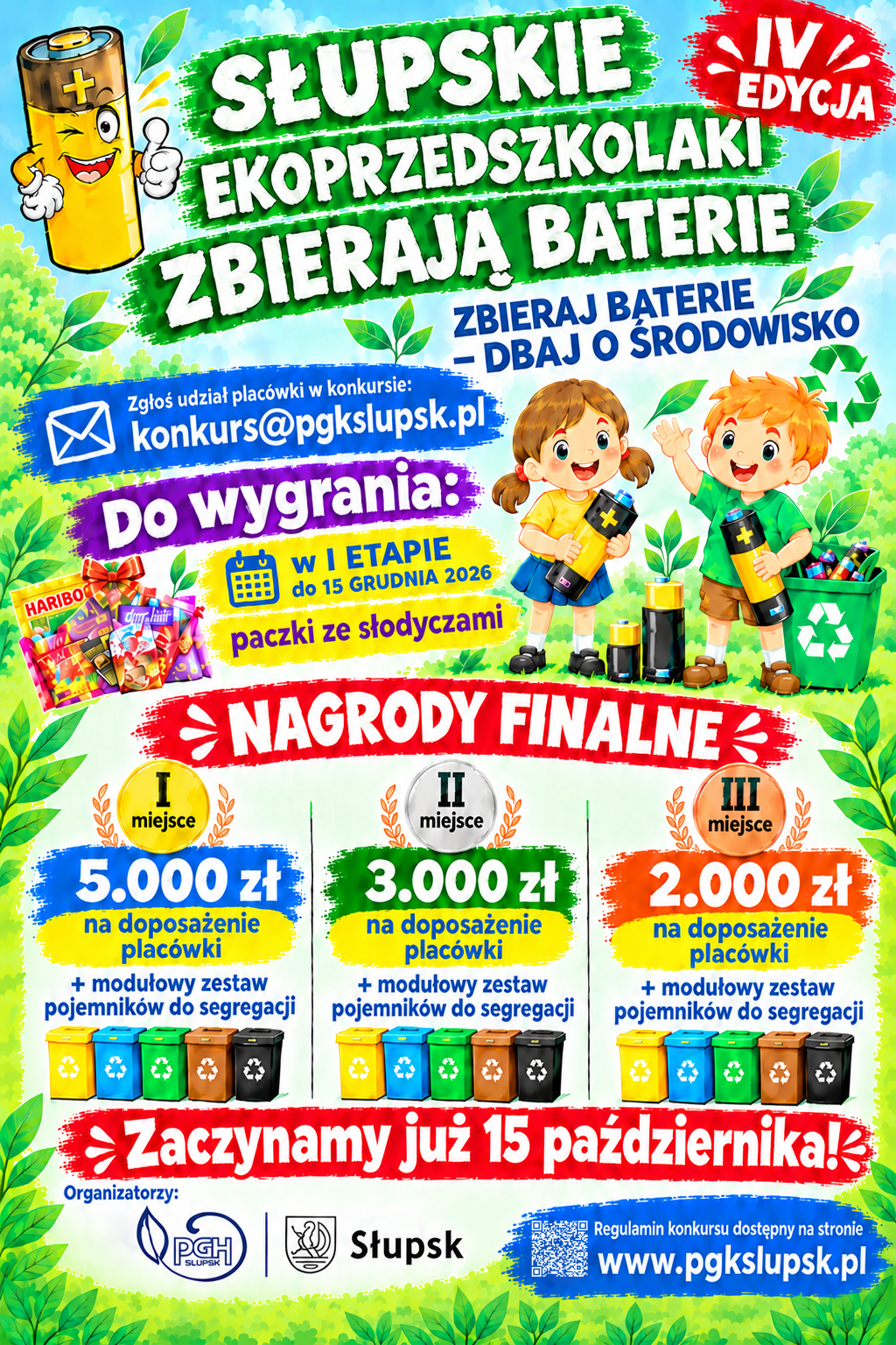 Słupskie ekoprzedszkolaki zbierają baterie - IV edycja