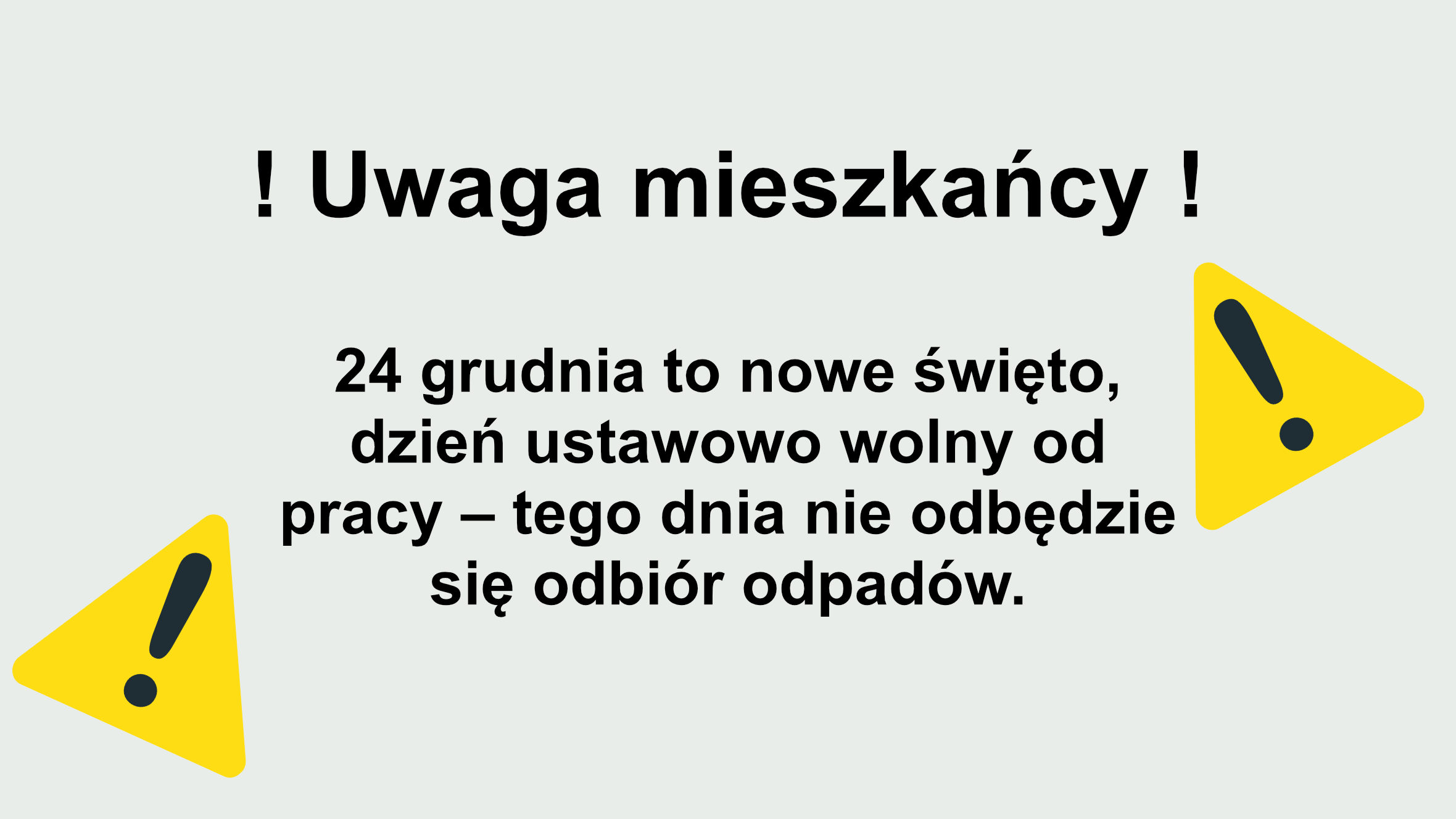 Uwaga mieszkańcy