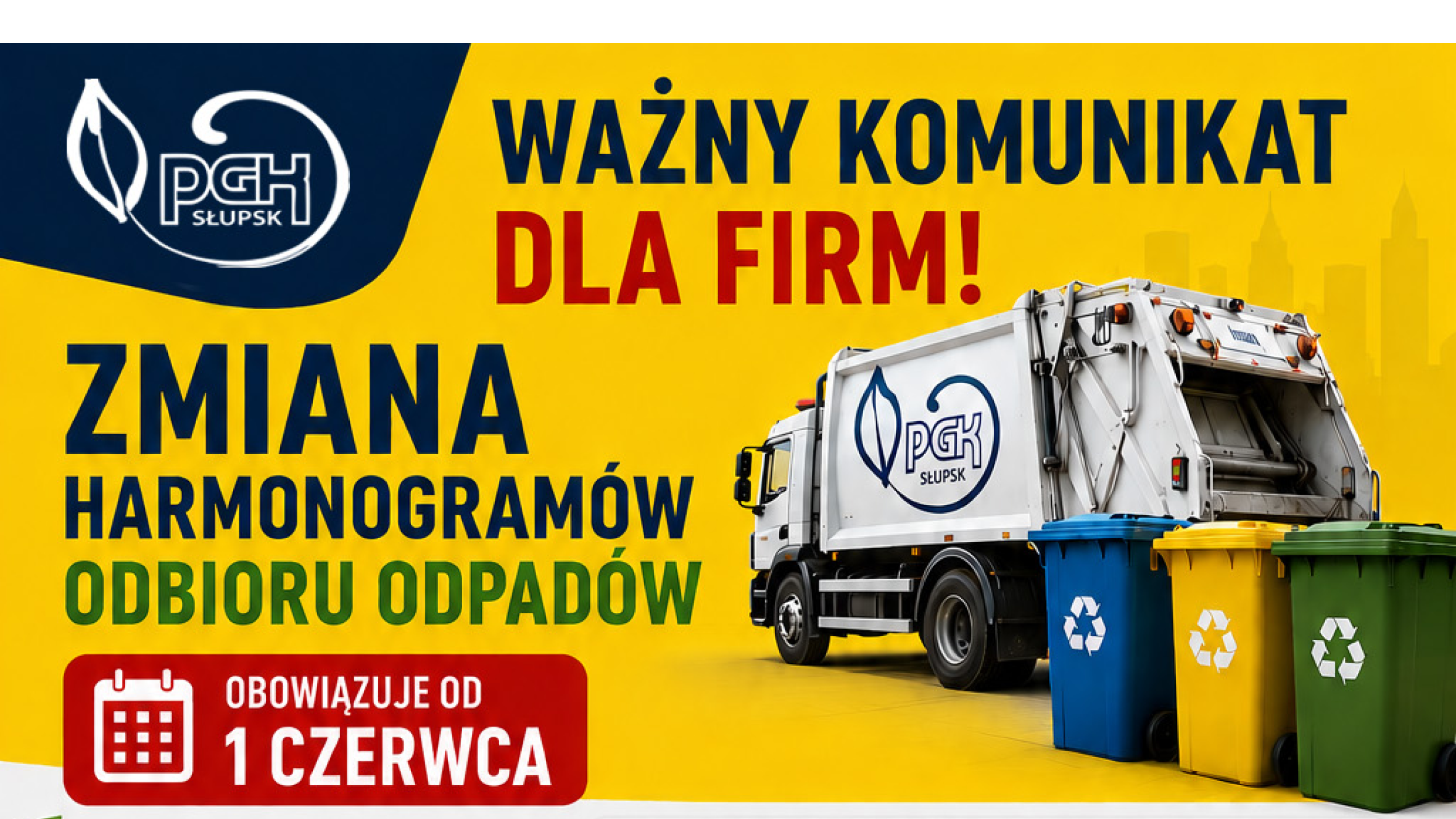 Nowy harmonogram odbioru odpadów dla firm
