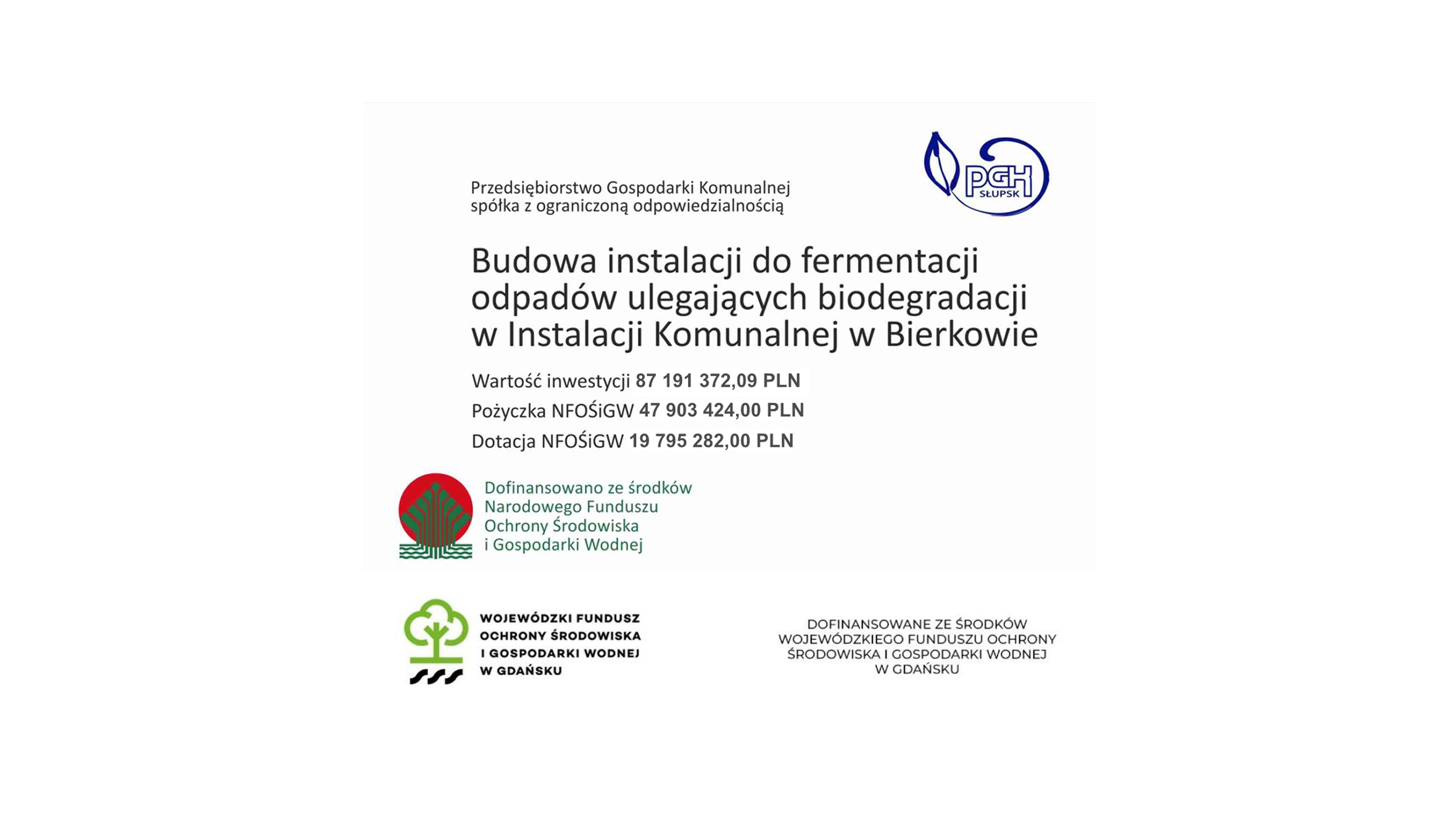 Budowa instalacji do fermentacji odpadów ulegających biodegradacji w Instalacji Komunalnej