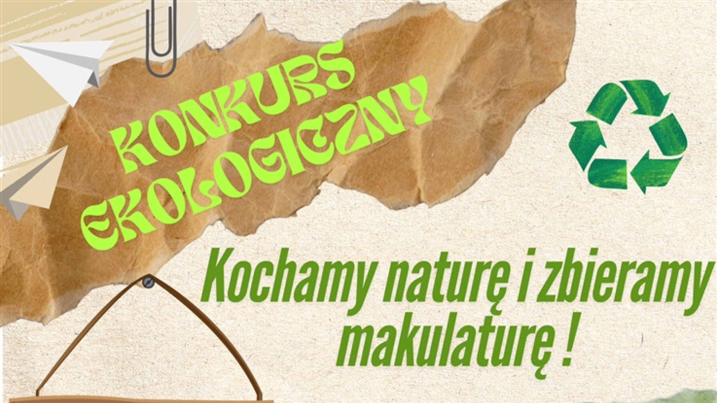 miniatura plakatu konkursu ekologicznego - kochamy naturę i zbieramy makulaturę