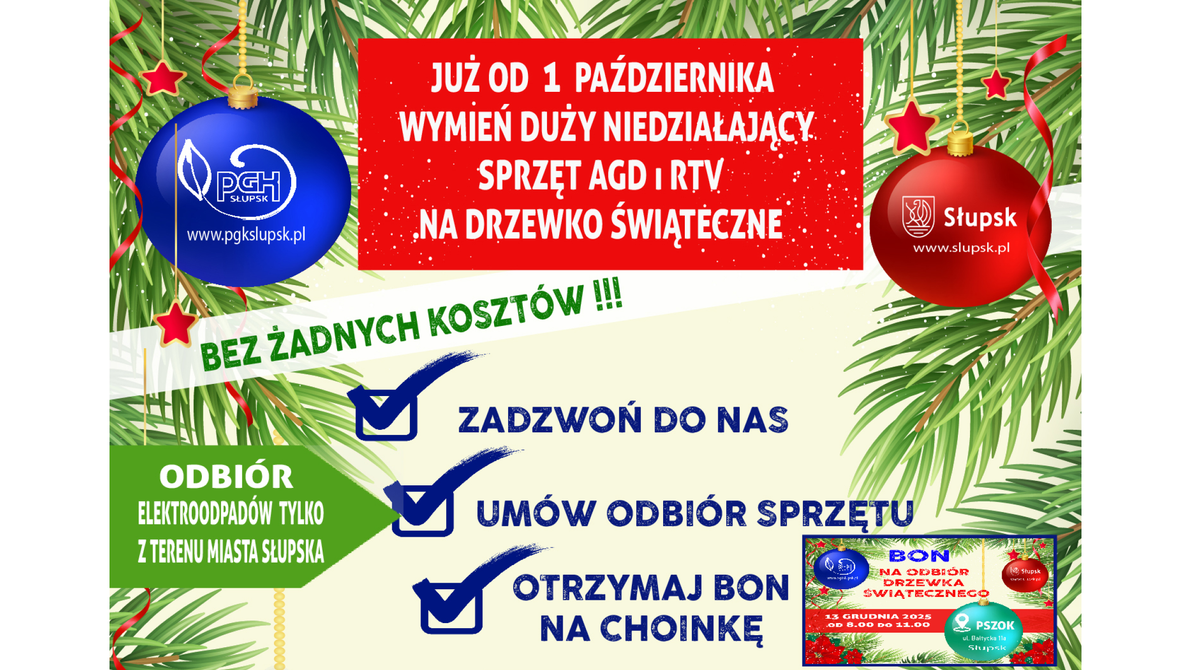 Plakat Choinka za odpady 2025